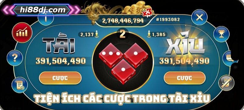 Đa dạng các tiện ích cá cược mới lạ trong cách chơi tài xỉu